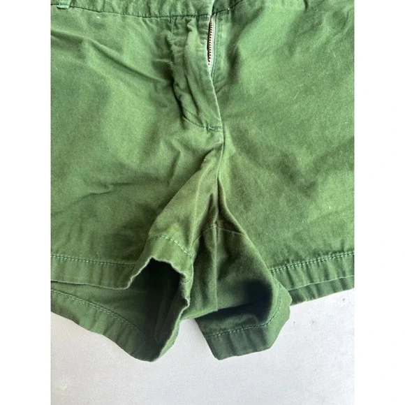 J.Crew Broken-In Chino Shorts Womens 10 Forest Green Cotton Casual Preppy - Picture 2 of 9